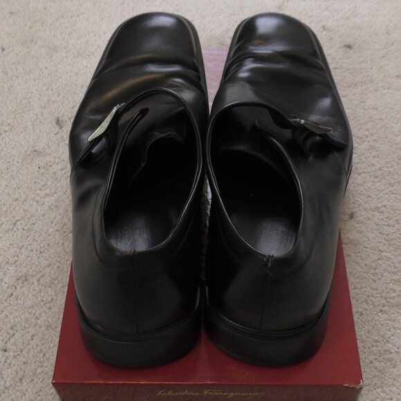 Salvatore Ferragamo Studio Tramezza Single Monk Strap Mens Dress Shoes Black main image 8